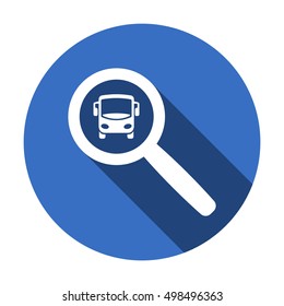 Bus icon. Flat design.