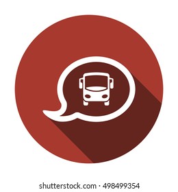 Bus icon. Flat design.