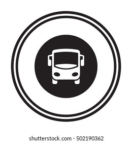 Bus icon. Flat design.