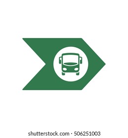 Bus icon. Flat design.