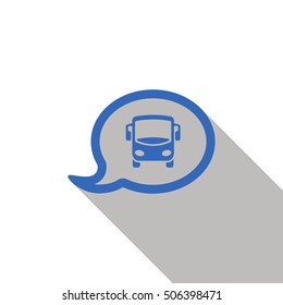 Bus icon. Flat design.