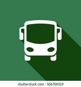 Bus icon. Flat design.