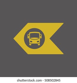 Bus icon. Flat design.