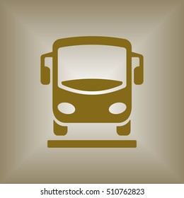 Bus icon. Flat design.