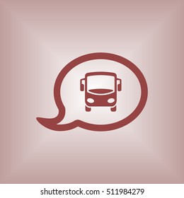 Bus icon. Flat design.
