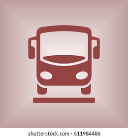 Bus icon. Flat design.