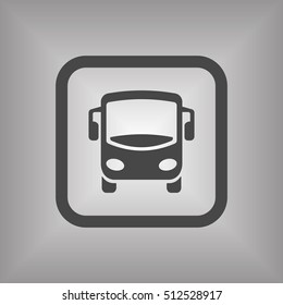 Bus icon. Flat design.