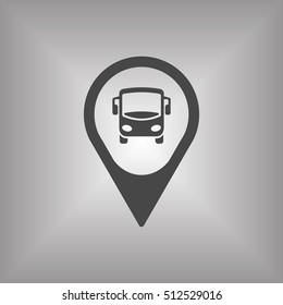 Bus icon. Flat design.
