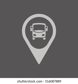 Bus icon. Flat design.