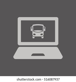 Bus icon. Flat design.