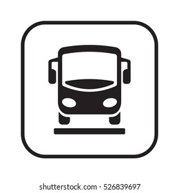 Bus icon. Flat design.