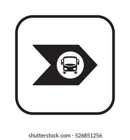 Bus icon. Flat design.