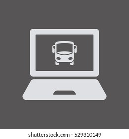 Bus icon. Flat design.