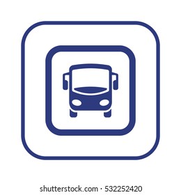 Bus icon. Flat design.