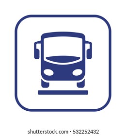 Bus icon. Flat design.