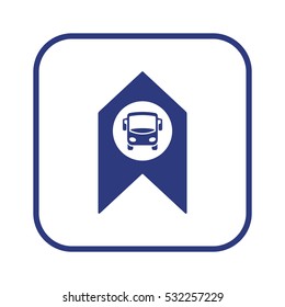 Bus icon. Flat design.