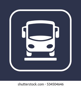 Bus icon. Flat design.