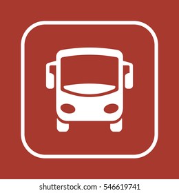 Bus icon. Flat design.