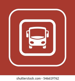 Bus icon. Flat design.