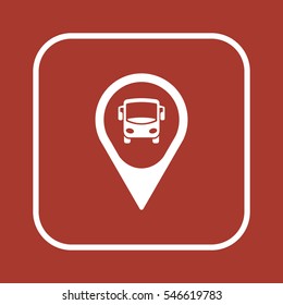 Bus icon. Flat design.