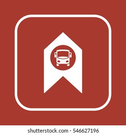 Bus icon. Flat design.