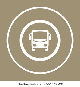 Bus icon. Flat design.