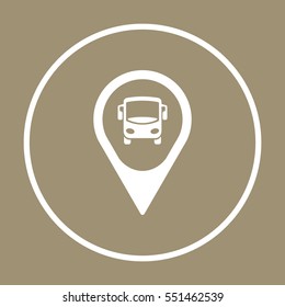 Bus icon. Flat design.