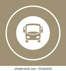Bus icon. Flat design.