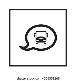 Bus icon. Flat design.