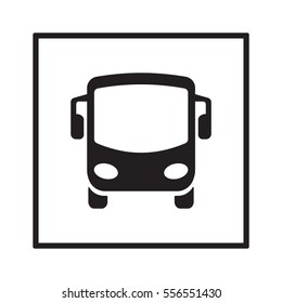 Bus icon. Flat design.
