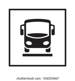 Bus icon. Flat design.