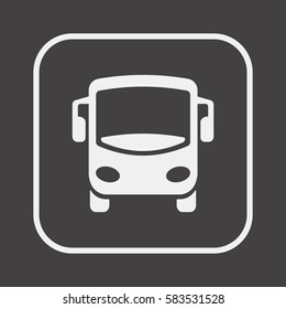 Bus icon. Flat design.