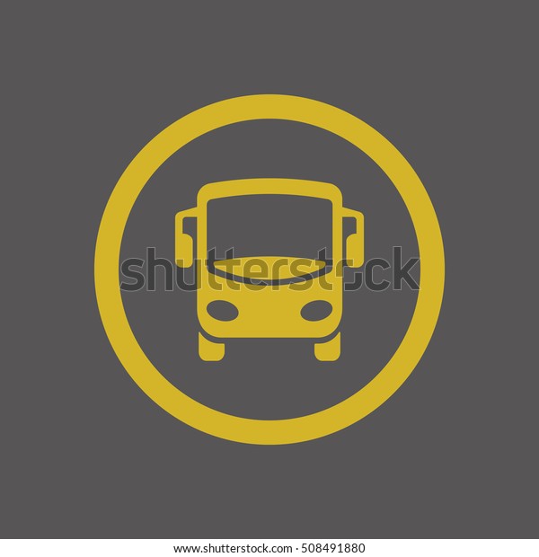 Bus icon. Flat\
design.