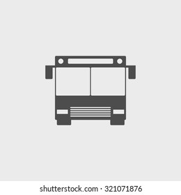 Bus icon Flat design style eps 10