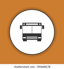 Bus icon Flat design style eps 10