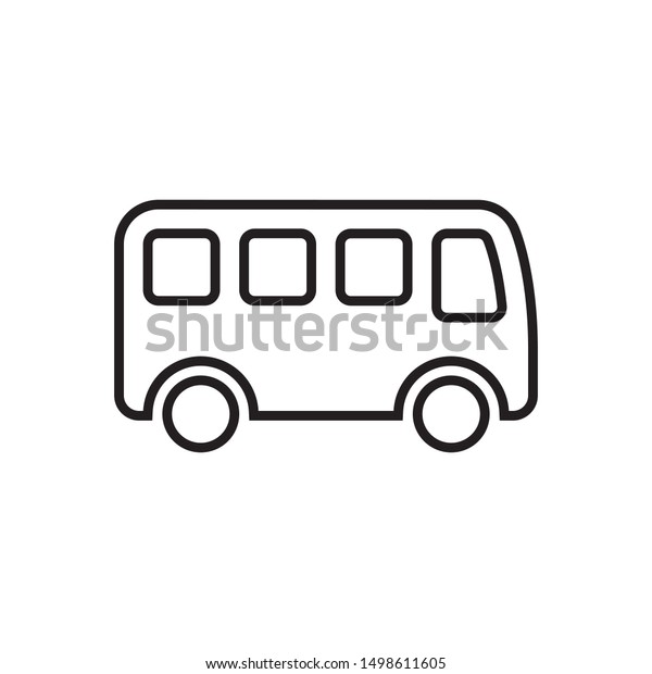 bus icon flat design\
vector