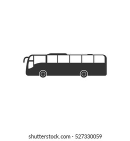 Bus icon flat. Illustration isolated vector sign symbol