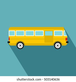 Bus icon. Flat illustration of bus vector icon for web design