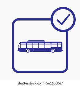 Bus Icon. Flat Isolated Symbol Graphic Vector