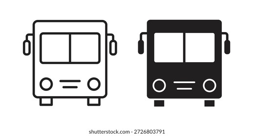 Icono de autobús icono plano simple. Versión Liner - Vector de stock.