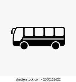 Bus icon in flat style. Autobus business concept. Vector illustration