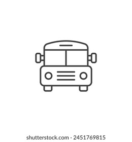 Bus icon in flat style. Autobus vector illustration on isolated background. Transport sign business concept.