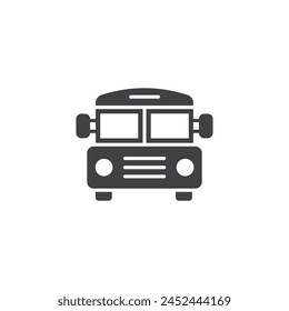 Bus icon in flat style. Autobus vector illustration on isolated background. Transport sign business concept.