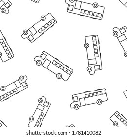 Icono de bus en estilo plano. Ilustración vectorial de entrenador sobre fondo aislado blanco. Autobus concepto de negocio sin fisuras.