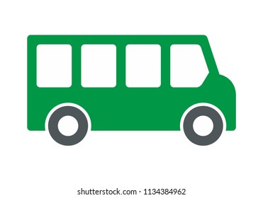 Bus Icon, Flat style. isolated on white background