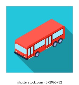 Bus icon in flat style isolated on white background. Transportation symbol stock vector illustration.