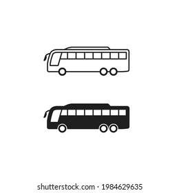 Bus icon flat vector illustration