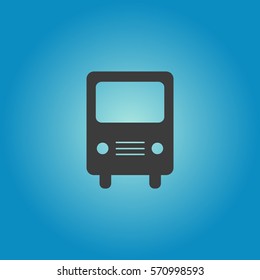 Bus icon. Flat vector illustration in black on white background. EPS 10