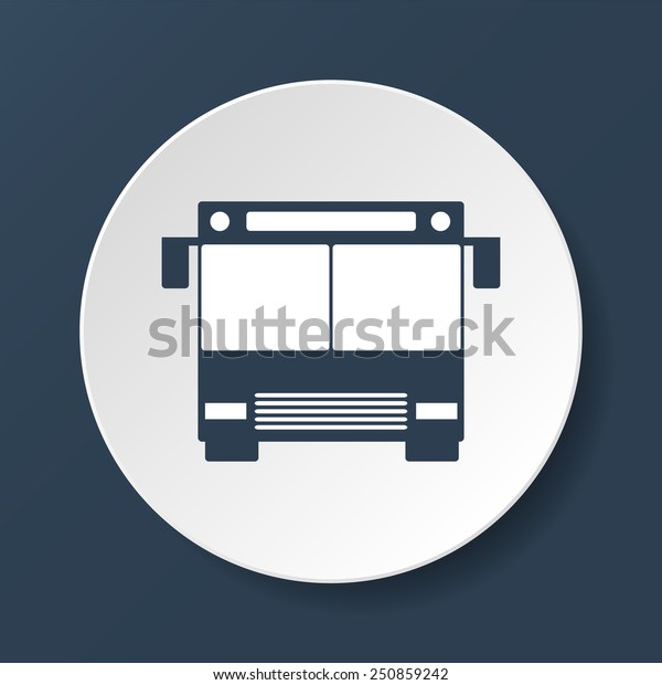 Bus icon Flat vector\
illustrator Eps 10