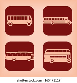 Bus icon - four variations